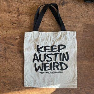 "Keep Austin Weird" Small Canvas Tote Bag